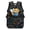 Bee Mathematical Pattern, variant on Waterproof School Backpack for Outdoor Hiking, Polyester Breathable Mesh Back Panel Travel Backpacks, Blue Lightning Bolt Print