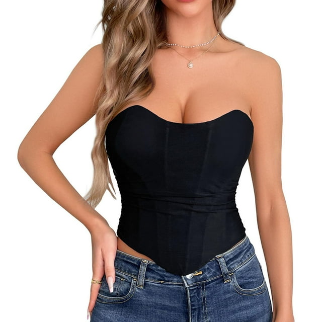 Sujetador de tiras sin espalda con flores lisas para mujer, cintura ajustada, faja vintage, faja para mujer