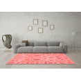 thumbnail image 3 of Ahgly Company Indoor Round Abstract Red Modern Area Rugs, 7' Round, 3 of 4