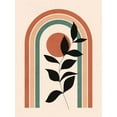 thumbnail image 2 of Mid-Century Minimalist Wool Soft Washable Area Rug 3'x5' Black and Terracotta Lines Floral Rug for Living Room Bedroom Kitchen Dining Room No-Slip Indoor Office Floorcover Rug, 2 of 6
