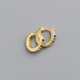 thumbnail image 1 of Pendientes de circonitas de color con microincrustaciones redondas de plata esterlina S925 de 7 mm para mujer de Europa y Estados Unidos, 1 of 6