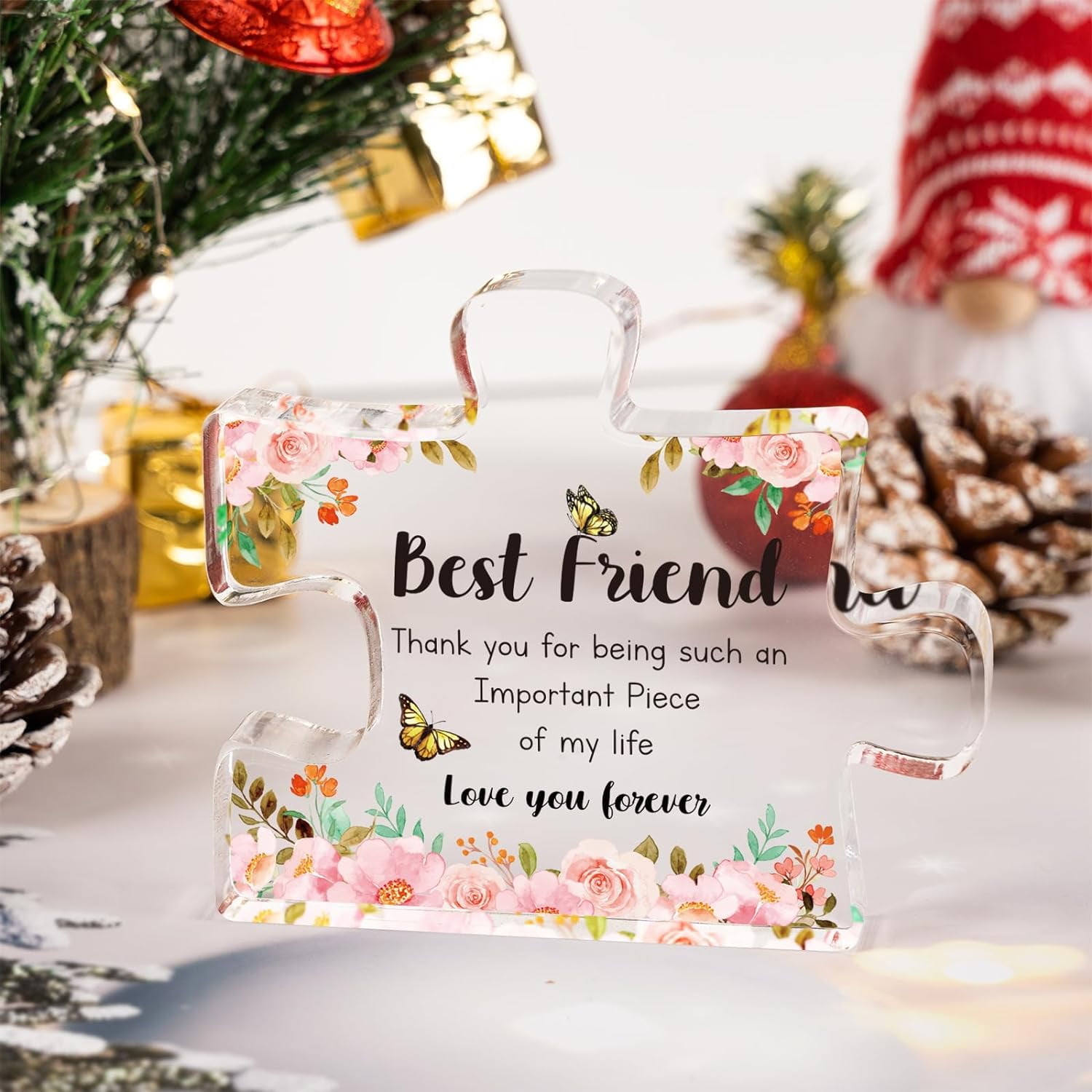 Puzzle In Acrilico Per Migliore Amica – Regalo Con Scritta "Best Friend", Decorazione Per Casa, Scrivania, Natale - 4