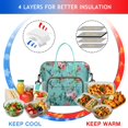 thumbnail image 4 of Pioneer Flower Floral Print Pattern Womens Lunch Box for Work,Insulated Large Lunch Bag for Tween and Teen,Loncheras Para Mujer,Leakproof Adult Lunch Bag for Work,Beach,Travel,Picnic,Camping, 4 of 7