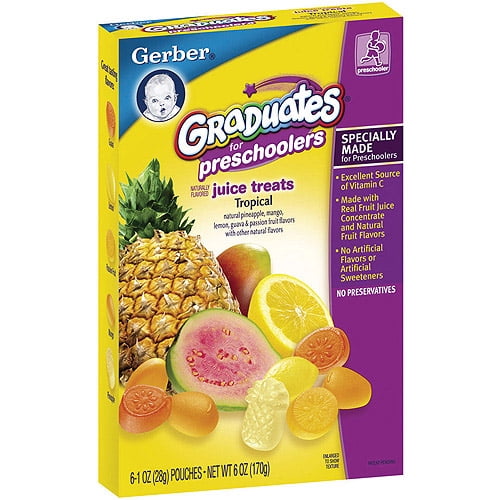 Gerber Gerber Graduates Juice Treats, 6 ea - Walmart.com - Walmart.com
