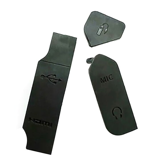 3Pcs Camera Side Leather Cover Rubber Cover Set Camera Rubber Cap for Canon EOS R EOSR Camera