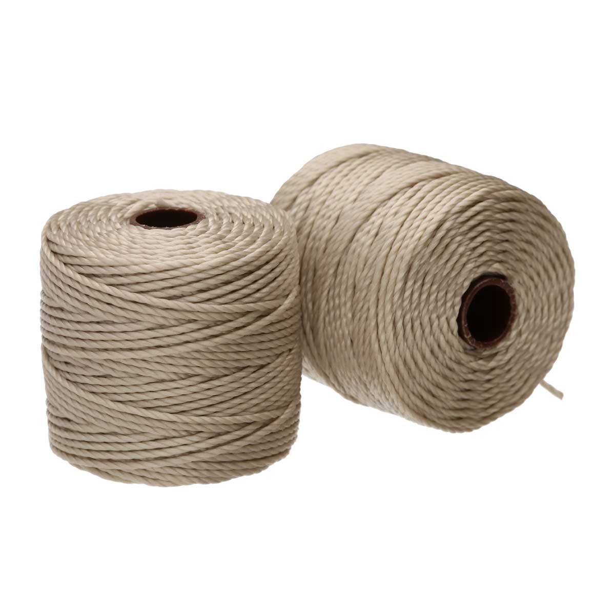 The Beadsmith S-Lon Heavy Nylon Cord – Light Grey Color – TEX400, .9mm Diameter, 4-Pack, 35 Yard Spools – For Stringing Beading Crochet, Micro-Macrame Jewelry & Kumihimo Projects