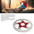 thumbnail image 3 of Disque de Frein de Vélo de Route, Rotor de Refroidissement en Acier Inoxydable avec 6 Grands Disques de Frein Flottants Rouges Creux pour Remplacement, 3 of 8