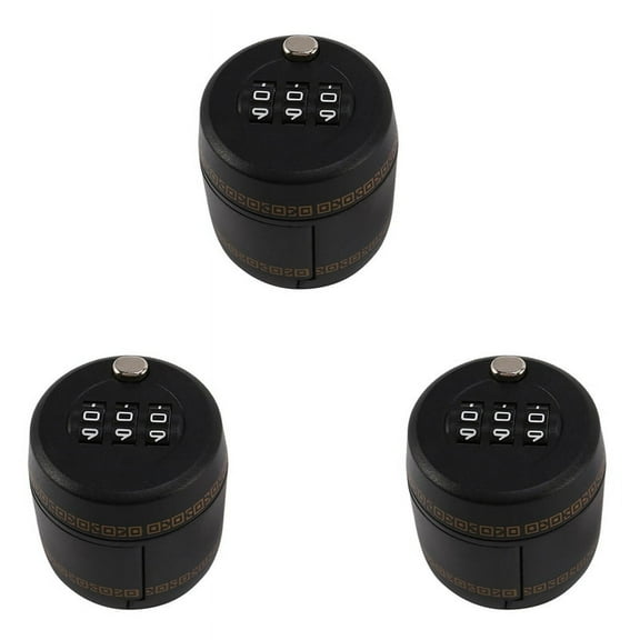 3X Plastic Bottle Password Lock Combination Lock Wine Stopper Vacuum Preservation