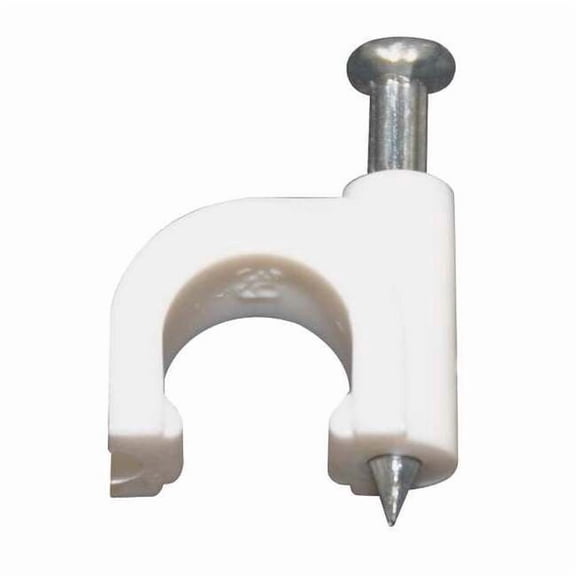 Dolphin Components Cable Staple,Nail,5/16In,White,PK100 DCC-6W
