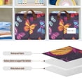 thumbnail image 6 of Ryvnso Butterflies Seamless Storage Bins Large Basket Foldable Cube Toys Organizer with Handles 2 PCs, 6 of 8