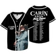thumbnail image 2 of Carin Leon Boca Chueca Tour Merch Baseball Jersey V-Neck Shirt Short Sleeve Streetwear Fashion Clothes, 2 of 3