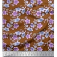 thumbnail image 1 of Soimoi Cotton Duck Fabric Leaves & Buttercup Floral Printed Fabric 1 Yard 42 Inch Wide, 1 of 1