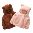 thumbnail image 6 of URMAGIC Baby Boy Girl Button Fleece Winter Jacket Solid Color Long Sleeve Clothes Coat Cute Bears Ears Sweater, 6 of 6