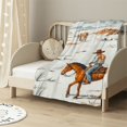 WHKANG Western Cowboy Blanket, Wild West Cowboy Ride Horse Desert