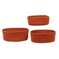thumbnail image 3 of Truu Design Set of 3 Oblong Cotton Rope Orange Baskets, 3 of 5