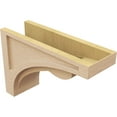 thumbnail image 5 of 6"W x 18"D x 12"H Classic Viola Rough Cedar Woodgrain TimberThane Corbel, Primed Tan, 5 of 6