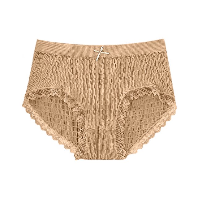Aayomet Women's Thongs Womens Bikini Imprimé Léopard Underwear Couverture Demi-Dos Panties (Kaki, G)