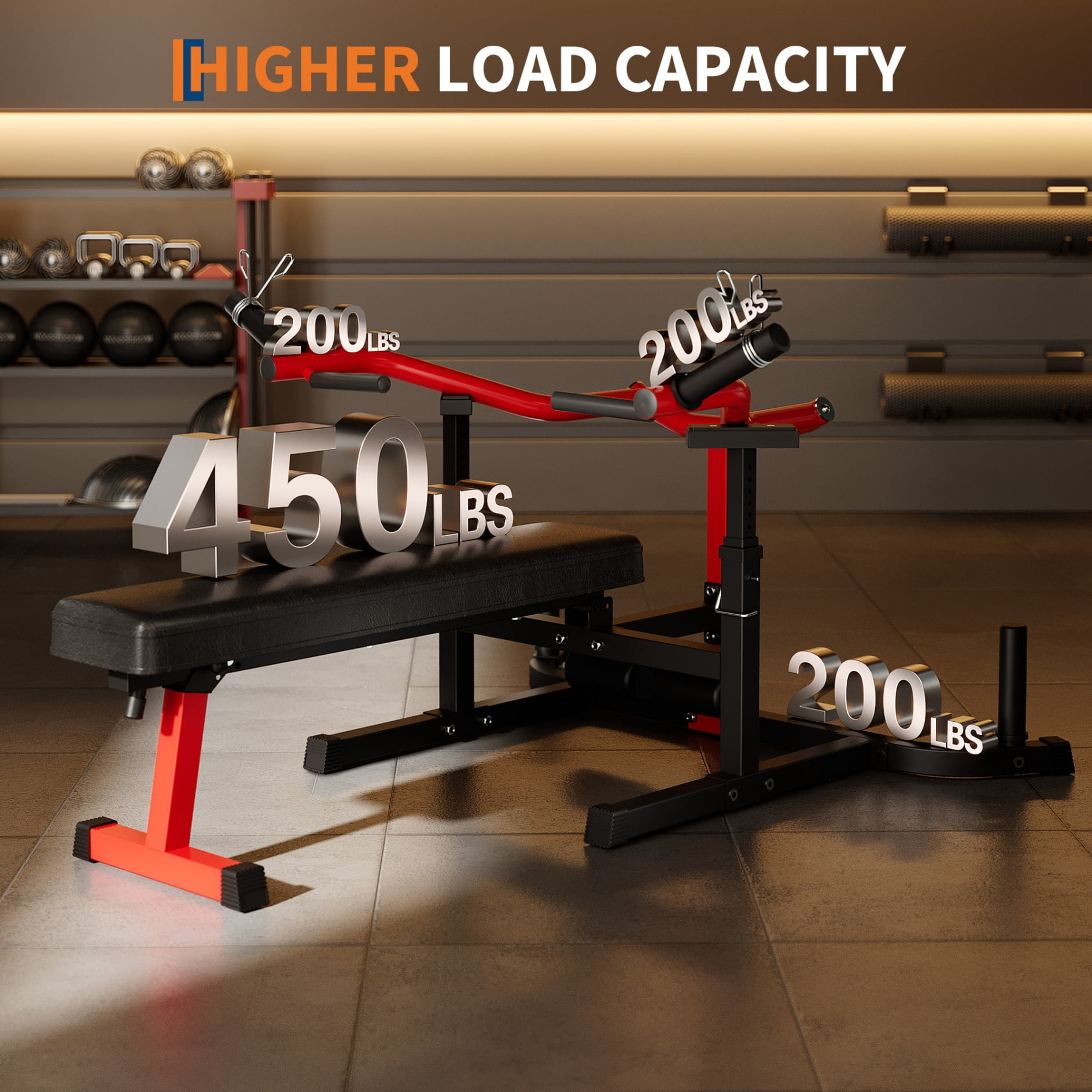 JoanKaren 4-in-1 Bench Press Machine,1250lbs Chest Press Machine with Independent Converging Arms,Flat Incline Bench