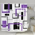 thumbnail image 2 of Purple Shower Curtains for Bathroom Modern Shower Curtain Purple Geometric Bathroom Decoration Polyester Fabric-72''''x72'''', 2 of 6