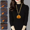 thumbnail image 4 of K-KED Resin Amber Pendant Boho Long Sweater Chain Necklace Ethnic Necklace Jewelry-6, 4 of 6