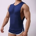 thumbnail image 1 of Yuemengxuan Men’ s Casual Comfortable Solid Color Round Collar Sleeveless Pullover+ Short Pants, 1 of 9