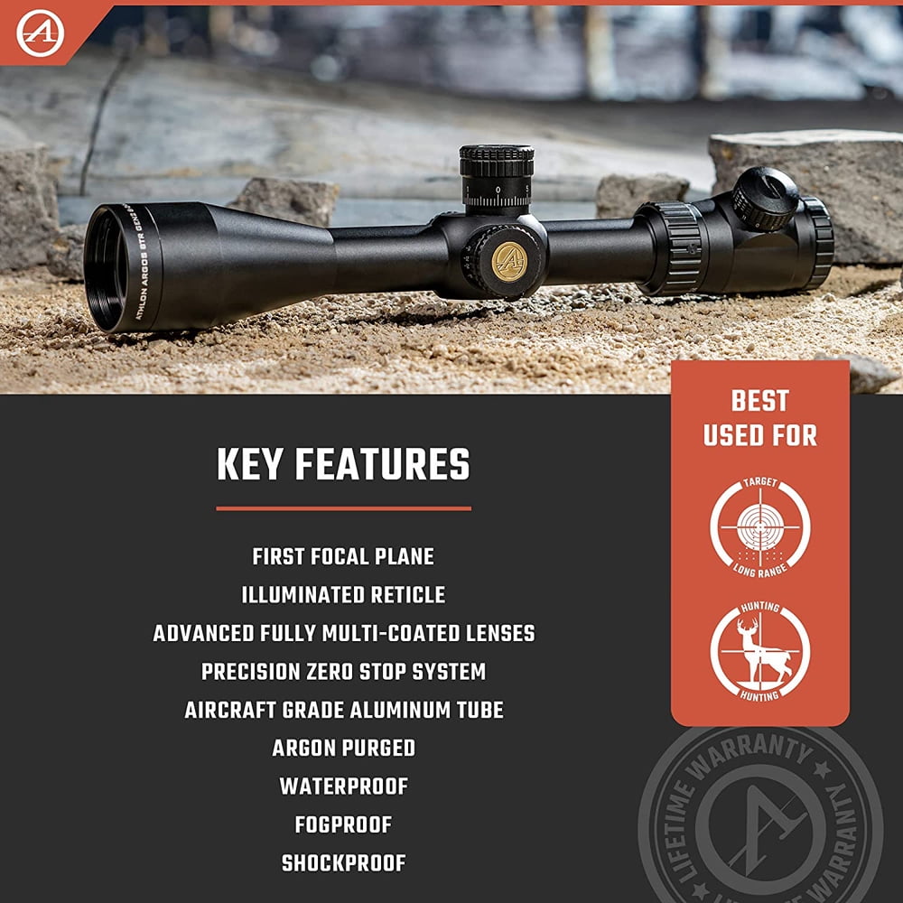 Athlon Optics Argos BTR GEN2 6-24X50 First Focal Plane Riflescopes APMR FFP IR MIL