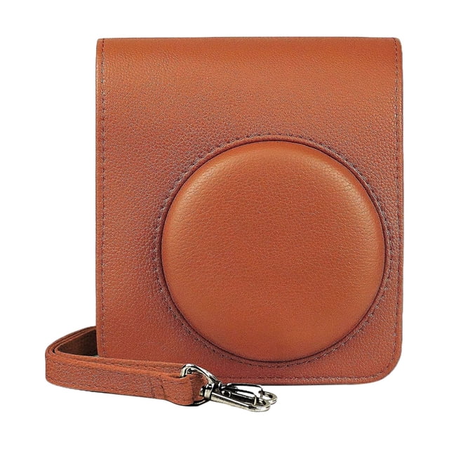 Instant Camera Bag For Mini 40 Bags Film Pu Leather Travel Camera Cover Compact Phone Case With Removable Shoulder Strap for Daily Household Storage and Travel Storage