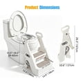 thumbnail image 2 of Foldable Potty Training Toilet Seat, 2 in 1 Toddler Toilet Seat and Step Stool Ladder, Adjustable Height, Non-Slip Step and Splash Guard Design, 2 of 9