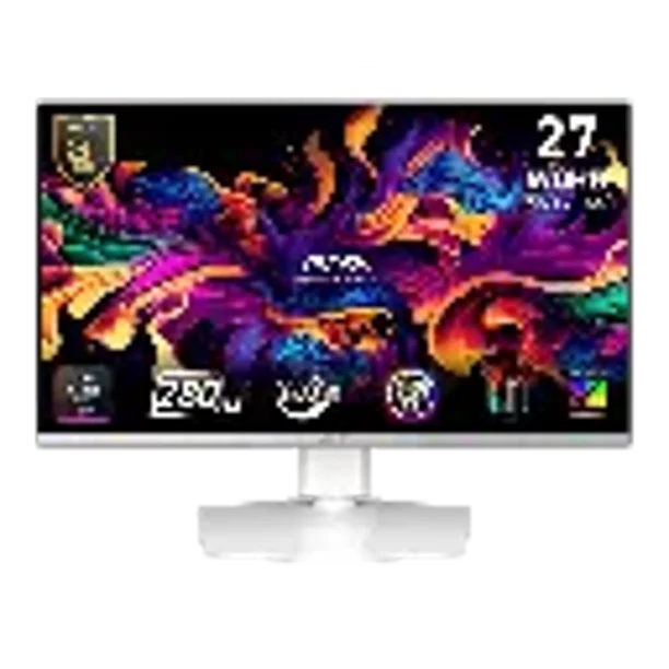 Monitor 27 msi mag 272qpw qd-oled x28 0.3ms 280hz wqhd gamer qd oled blanco anti-glare freesync