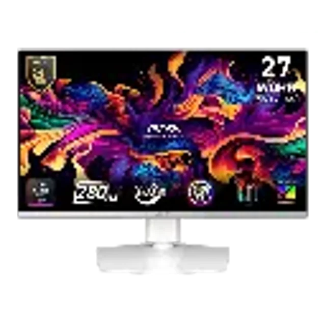 Monitor 27 msi mag 272qpw qd-oled x28 0.3ms 280hz wqhd gamer qd oled blanco anti-glare freesync