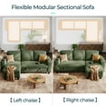 thumbnail image 4 of LINSY HOME L Shaped Sectional Couches for Living Room, Sleeper Sofa Bed with Reversible Storage Chaise, Pull Out Couch Bed with USB, Cup Holder, Dark Green, 4 of 11