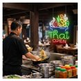 thumbnail image 2 of Letrero De Neón Thai Food Open, Ideal Para Decoración De Pared De Cocina Y Restaurante, Con Luz Regulable De 42cmx52cm, 2 of 6