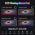 thumbnail image 5 of Wireless Charging Mouse Pad Large RGB Gaming Desk Mat 13 Light Modes Mousepad 31.5x11.8 Colorful Block Swirl, 5 of 6