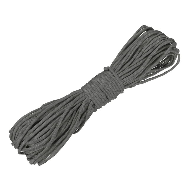 Uxcell Corde Paracorde Réfléchissante, Corde Paracorde Fluorescente pour Camping Randonnée Pêche Gris 98 Pieds