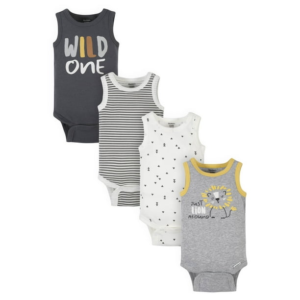 Gerber Gerber Baby Boys Tank Onesies® Brand Bodysuits, 4Pack