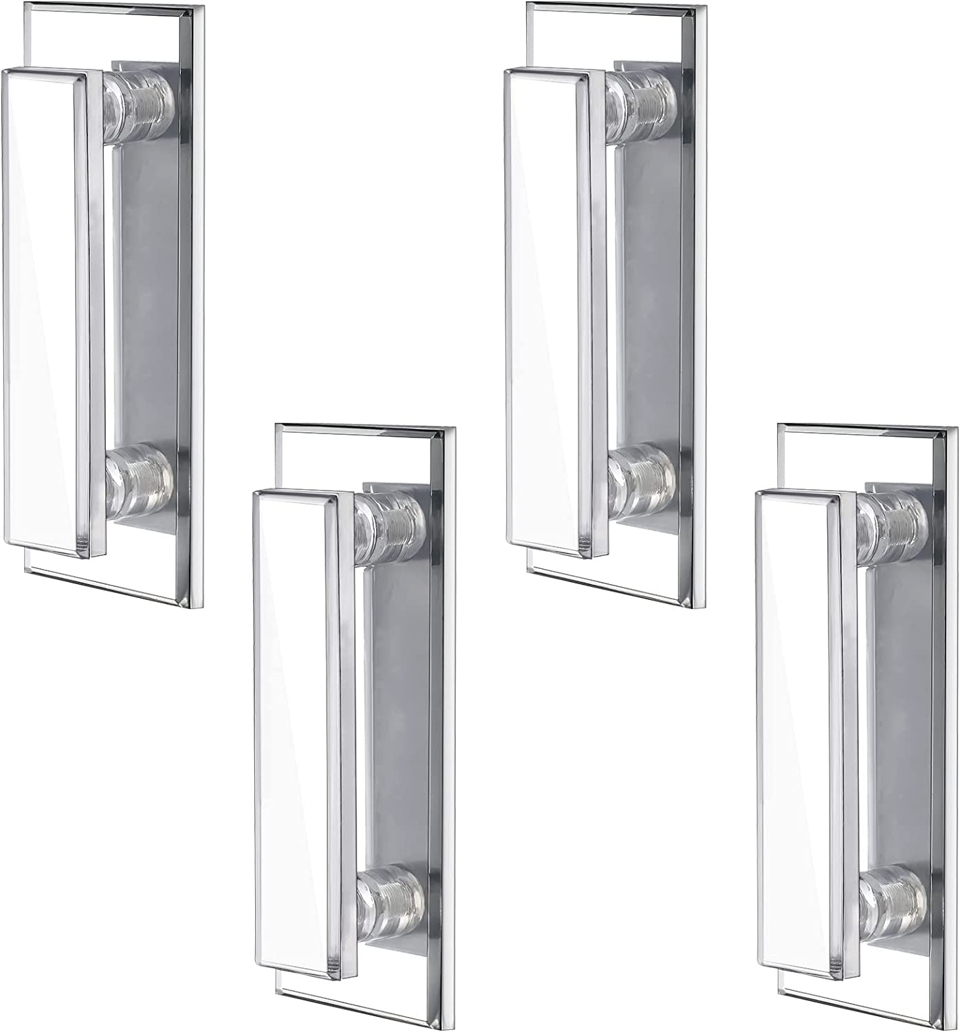 Door Pull Handle Adhesive Self Stick Acrylic Drawer Pulls Mirrored
