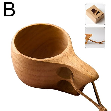 

Portable Wood Coffee Mug Wooden Rubber Tea Cups Water Drinking Mugs Drinkware