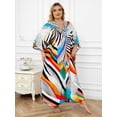 thumbnail image 2 of Edolynsa Kaftan Cover up Dresses for Women Long Caftan Loungewear Beachwear Summer Resort Outfits Casual Night Gown, 2 of 8