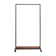 thumbnail image 4 of Parisloft Metal Garment Racks, Rolling Clothes Rack with Lockable Wheels, Industrial Pipe Style, Rustic Finish, 1-Rod & 1-Shelf, 4 of 11
