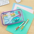 thumbnail image 3 of Pen+Gear Clear Zipper Case, Purple Pencil Box, 3 of 6
