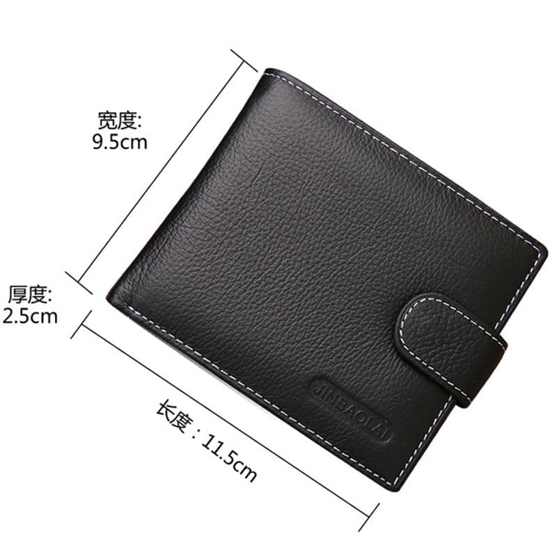 New Men/'s Boy/'s Classic Leather ID Cards Holder Bifold Wallet/'