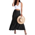 thumbnail image 5 of Nlife Women Drawstring Waist Pleated Tiered Tube 2 In 1 Wearing Style Dress, 5 of 7