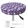 thumbnail image 4 of Pofeuu Skull cartoon flower Print Round Bar Stool Covers - Super Soft and Washable Elastic Stool Cushion Slipcover Easy Clean Velvet-12 inch, 4 of 7