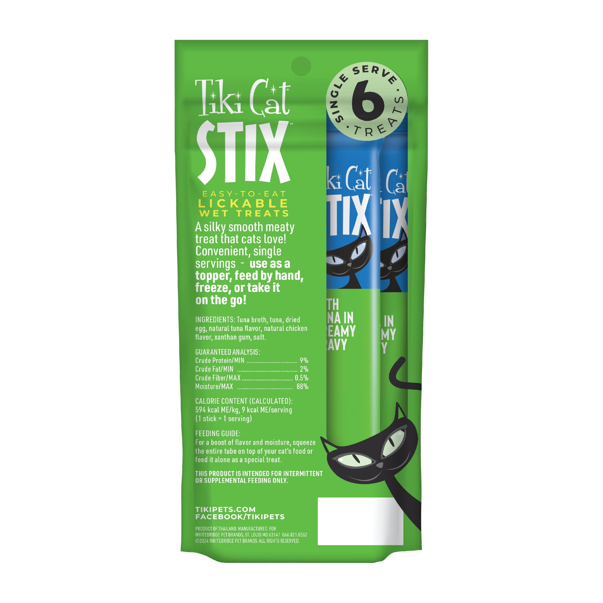 Tiki Pets Stix Topper Tuna for Animal Type, 3 oz. Pouch