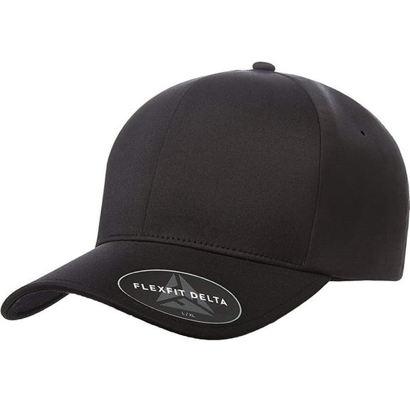 Flexfit Unisex Adult Delta Seamless Carbon Cap, Black, XX-Large