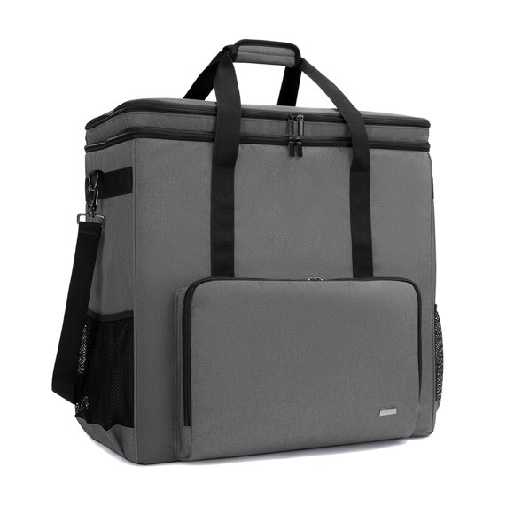 Funda de transporte CURMIO de doble capa para PC Tower, teclado y ratón, color gris