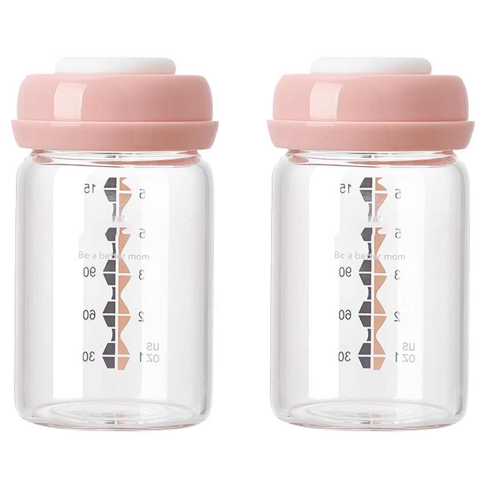 Breastmilk Storage Bottle, Thermal Shock Resistant, Leakproof Design for Reliable Storage, Wide Neck Bottles Simplify Cleaning, Compatible with Common Pumps (2 PCS)