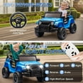 thumbnail image 5 of Okybaby 12V Kids Ride On Truck Car with Remote Control&Four-wheel Suspension, Toddler Electric Ride on Toys with Dual Motor,LED Light/USB/Bluetooth/Bonus Stickers for Kids 2+,Blue, 5 of 8