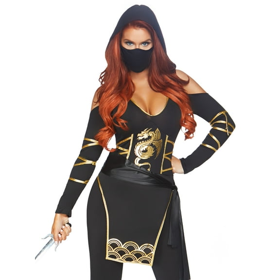 Leg Avenue Stealth Ninja Women's Halloween Fancy-Dress Costumes for Adult, S