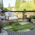 thumbnail image 6 of Addison Rugs Chantille Indoor/Outdoor Traditional Patchwork Olive Washable Round Rug, 8' x 8', 6 of 6